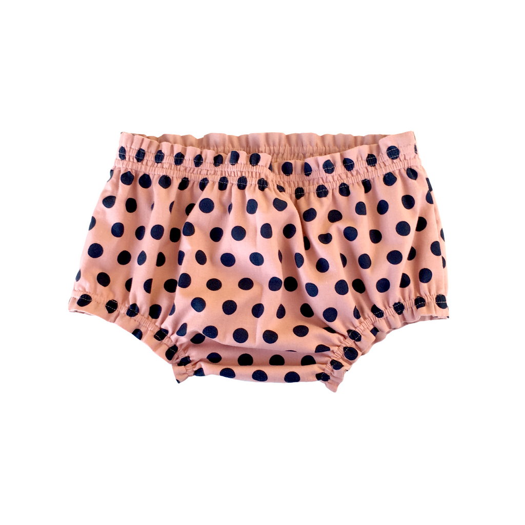 Dusty Pink Navy dots on the cutest bloomers